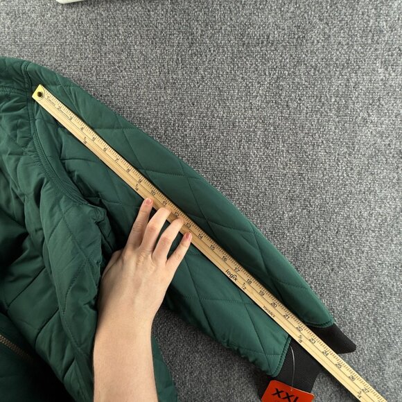 NWT Weatherproof 2XL Green Quilted High Pile Fleece Lined Full Zip Coat Winter - Picture 15 of 15